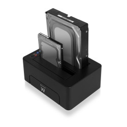 Ewent EW7014 двойна докинг станция за 2.5" и 3.5" SATA твърди дискове и SSD устройства с USB 3.2 Gen1