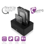 Ewent EW7014 двойна докинг станция USB 3.2 Gen1 за 2.5 Ewent EW7014 двойна докинг станция USB 3.2 Gen1 за 2.5