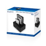 Ewent EW7014 двойна докинг станция USB 3.2 Gen1 за 2.5 Ewent EW7014 двойна докинг станция USB 3.2 Gen1 за 2.5