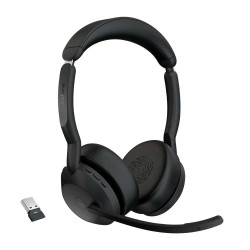 Jabra Evolve2 55 стерео слушалки, Bluetooth, Link380a, MS, черен