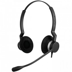 Jabra BIZ 2300 Duo жични стерео слушалки с шумопотискащ микрофон, QD, черни
