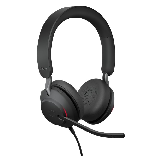Jabra EVOLVE2 40 SE жични стерео слушалки, USB-A/USB-C, MS, черни