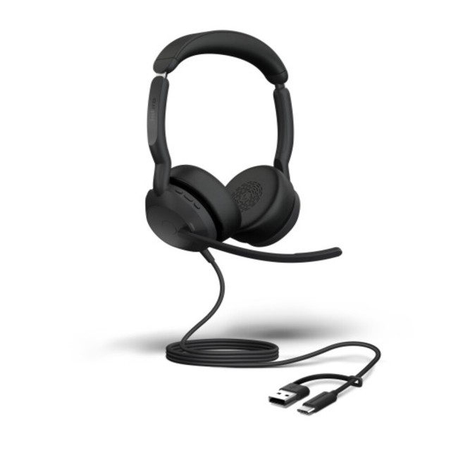 Jabra Evolve2 50, USB C/A жична стерео слушалка, без Bluetooth