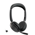 Jabra Evolve2 65 Flex стерео слушалки, Bluetooth, USB-C, UC, ANC, черни