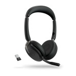 Jabra Evolve2 65 Flex стерео слушалки, Bluetooth, USB-A, UC, ANC, черни