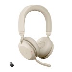 Jabra EVOLVE2 75 Link390c UC безжични слушалки с микрофон, бежови Jabra EVOLVE2 75 Link390c UC безжични слушалки с микрофон, бежови
