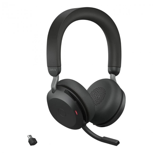 Jabra Evolve2 75 MS ANC Bluetooth Link380 USB-A черни слушалки Jabra Evolve2 75 MS ANC Bluetooth Link380 USB-A черни слушалки