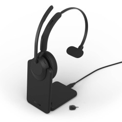 Jabra Evolve3 45 Mono безжична моно слушалка със стойка, ANC, LINK 390c, MS, черна