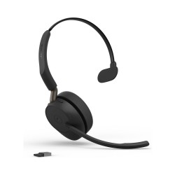 Jabra Evolve3 65 Mono безжична моно слушалка с ANC, LINK 390c, UC, черна