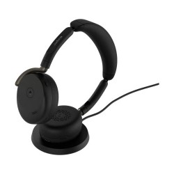 Jabra Evolve3 65 Flex безжични слушалки със зарядна подложка (WLC), ANC, LINK 390c, MS, черни