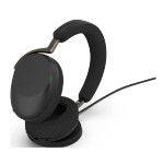 Jabra Evolve3 85 безжични over-ear слушалки, MS, Link390c, безжична зарядна подложка (WLC), черни