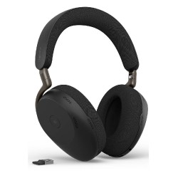 Jabra Evolve3 85 MS, Link 390 USB-C, черни безжични over-ear слушалки