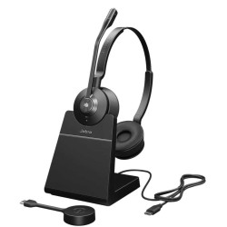 Jabra Engage 55 стерео слушалки, MS, USB-C, зарядна станция, черни
