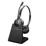 Jabra Engage 55 стерео слушалки, UC, USB-A, зарядна станция, черни