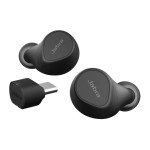 Jabra Evolve2 Buds слушалки, True Wireless, UC, USB-C, зарядна поставка, черни