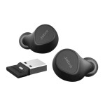 Jabra Evolve2 Buds слушалки, True Wireless, UC, USB-A, зарядна поставка, черни