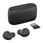 Jabra Evolve2 Buds слушалки, True Wireless, UC, USB-A, зарядна поставка, черни