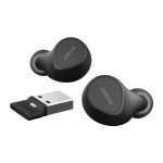 Jabra Evolve2 Buds слушалки, True Wireless, MS, USB-A, зарядна поставка, черни