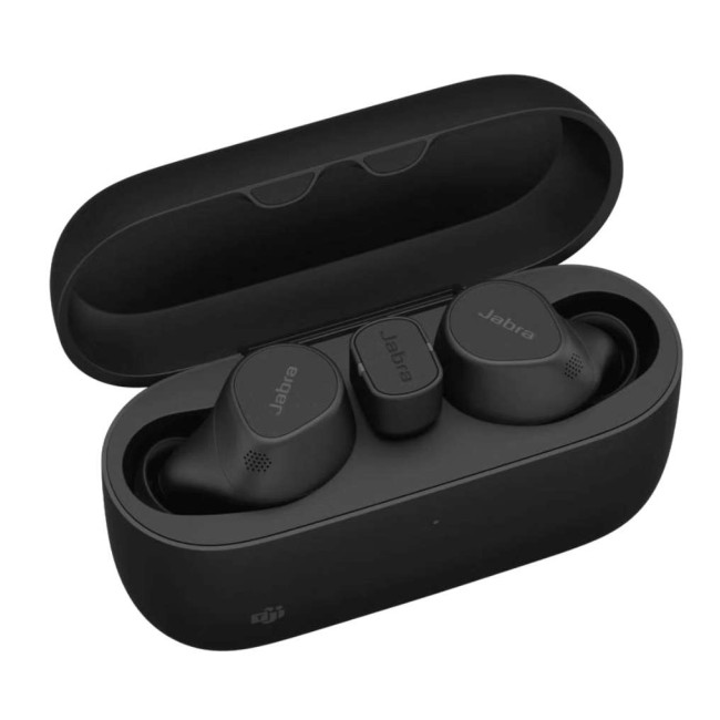 Jabra Evolve2 Buds слушалки, True Wireless, MS, USB-C, зарядна поставка, черни