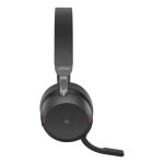 Jabra Evolve2 75 стерео слушали, Bluetooth, Link 380, ANC, MS, USB-C - USB-A, зарядна стойка, черни