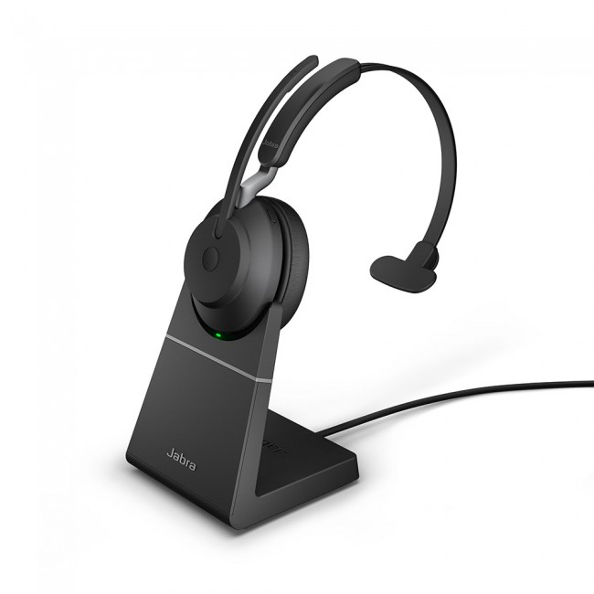 Jabra EVOLVE2 65 моно слушалка + стойка, UC , Link380 USB-C, черна