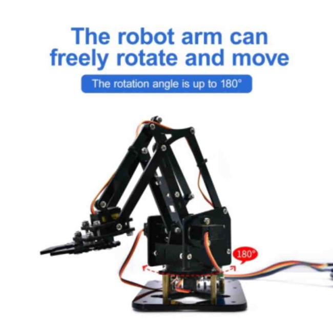 Keyestudio 4DOF Robot Arm Microbit Learning Kit Robot Arm Kit DIY Robot STEM Programming роботизирана ръка