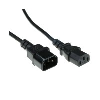 ACT AK5031 захранващ кабел IEC C13 към C14, 3 м, 10 A, 250 V, черен