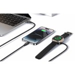 Lemontti Mcdodo CA-4940 O Series 3-в-1 кабел USB-C към USB-C, Lightning и безжично зареждане за Apple Watch, 100W, 1.2 m, черен Lemontti Mcdodo CA-4940 O Series 3-в-1 кабел USB-C към USB-C, Lightning и безжично зареждане за Apple Watch, 100W, 1.2 m, черен