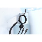 Lemontti Mcdodo CA-4940 O Series 3-в-1 кабел USB-C към USB-C, Lightning и безжично зареждане за Apple Watch, 100W, 1.2 m, черен Lemontti Mcdodo CA-4940 O Series 3-в-1 кабел USB-C към USB-C, Lightning и безжично зареждане за Apple Watch, 100W, 1.2 m, черен