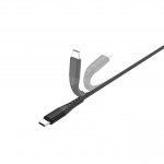 Lemontti Bending Aluminum Fast Charge USB-A към USB-C кабел, 2 m, черен Lemontti Bending Aluminum Fast Charge USB-A към USB-C кабел, 2 m, черен