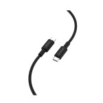 Lemontti кабел с бързо зареждане Type-C към Type-C, PD 100W, 2 м, Черен