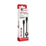 Lemontti кабел с бързо зареждане Type-C към Type-C, PD 100W, 2 м, Черен