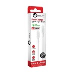 Lemontti Type-C към Type-C кабел, PD 100W, 1.2 м, бял