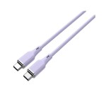Lemontti Liquid Silicon Type-C към Type-C кабел, PD 60W, 1.2 м, лилав