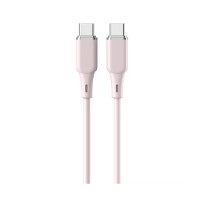 Lemontti Liquid Silicon Type-C към Type-C кабел, PD 60W, 1.2 м, розов