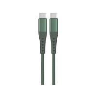 Lemontti кабел USB-C към USB-C, алуминиев, устойчив на огъване, бързо зареждане 60W, 2 м, зелен