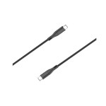 Lemontti Bending алуминиев Type-C към Type-C кабел, PD 100W, 1.2 м, черен