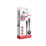 Lemontti Bending алуминиев Type-C към Type-C кабел, PD 100W, 1.2 м, черен