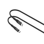 Lemontti Bending алуминиев Type-C към Type-C кабел, PD 100W, 1.2 м, черен