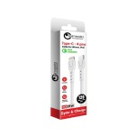 Lemontti Wind кабел за бързо зареждане Type-C към Lightning, PD 30W, 1.2 м, бял