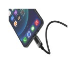 Lemontti USB Type-C към USB Type-C кабел с дисплей, 100W, 2 м, черен