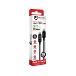 Lemontti USB Type-C към USB Type-C кабел с дисплей, 100W, 2 м, черен
