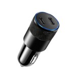 Lemontti 60W автомобилно зарядно Fast Charge с 2x Type-C PD порта, черно