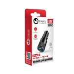 Lemontti 60W автомобилно зарядно Fast Charge с 2x Type-C PD порта, черно