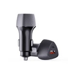 Lemontti зарядно за кола, Fast Charge 48W, 2x Type-C PD и USB QC 3.0, черно