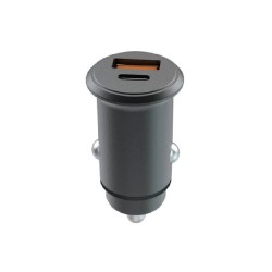 Lemontti 65W зарядно за автомобил Fast Charge с 2x Type-C PD + USB-A QC, черно