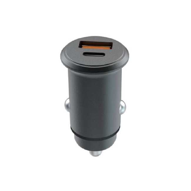 Lemontti 65W зарядно за автомобил Fast Charge с 2x Type-C PD + USB-A QC, черно