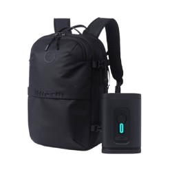 Lemontti Smart Premium раница с вакуум система 30–60L за самолетна кабина, водоустойчива, USB-A и Type-C,черна