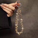 Lemontti Crystal Aurora връзка за телефон, 30 см, златиста
