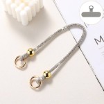 Lemontti Crystal Glow връзка за телефон, 30 см, сребриста Lemontti Crystal Glow връзка за телефон, 30 см, сребриста
